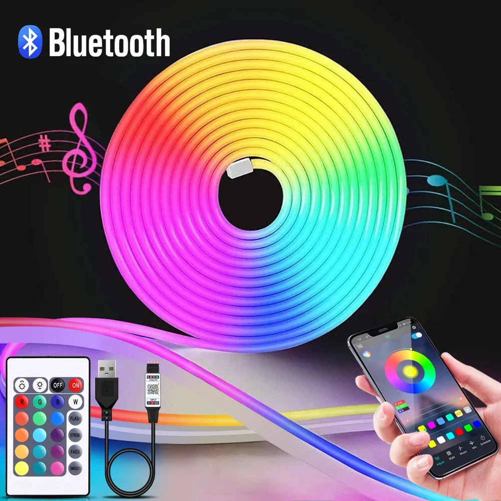 Led Strip Lights - 1-5m RGB LED Neon Şerit Işık
