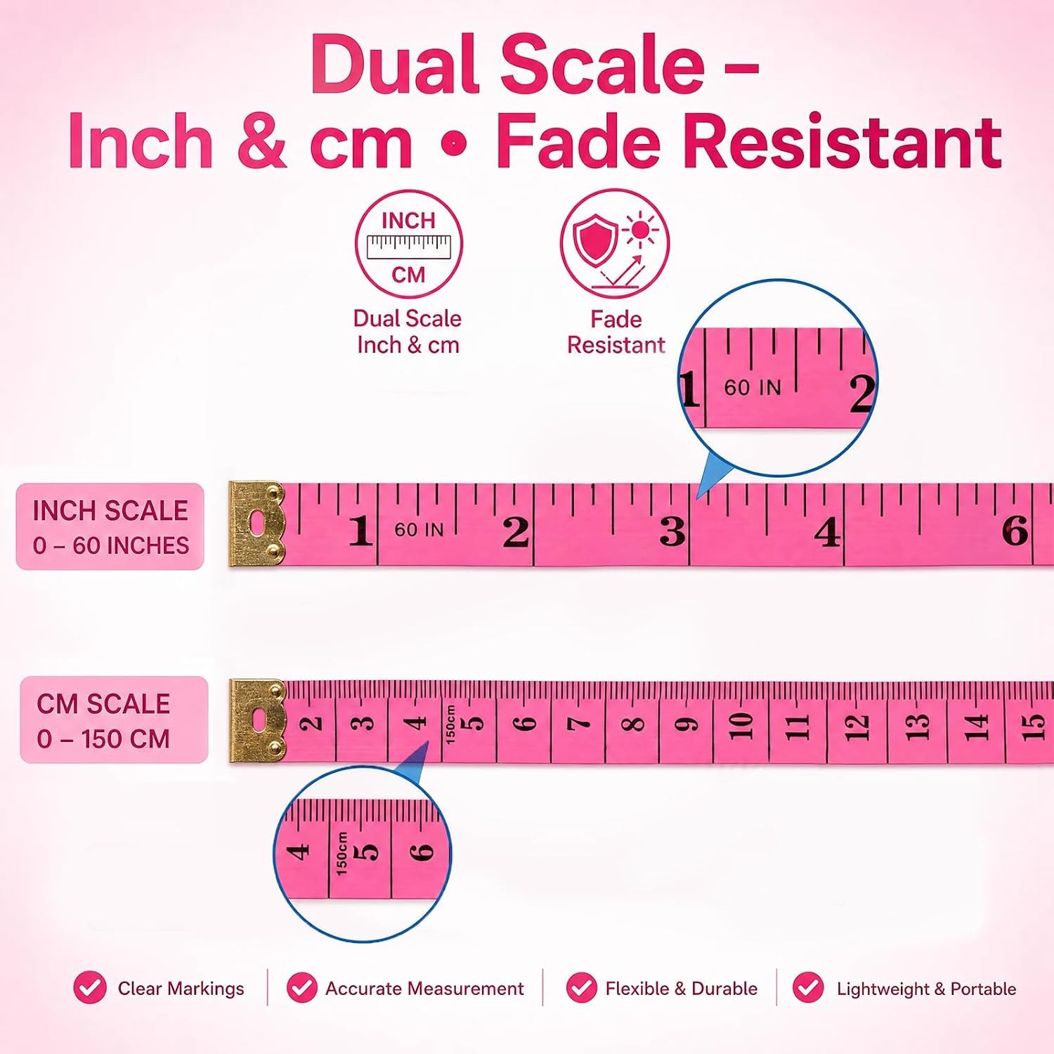 1/5/10 Adet 150 cm/60 İnç Yumu - Tape Measure incelemesi ve fiyatı