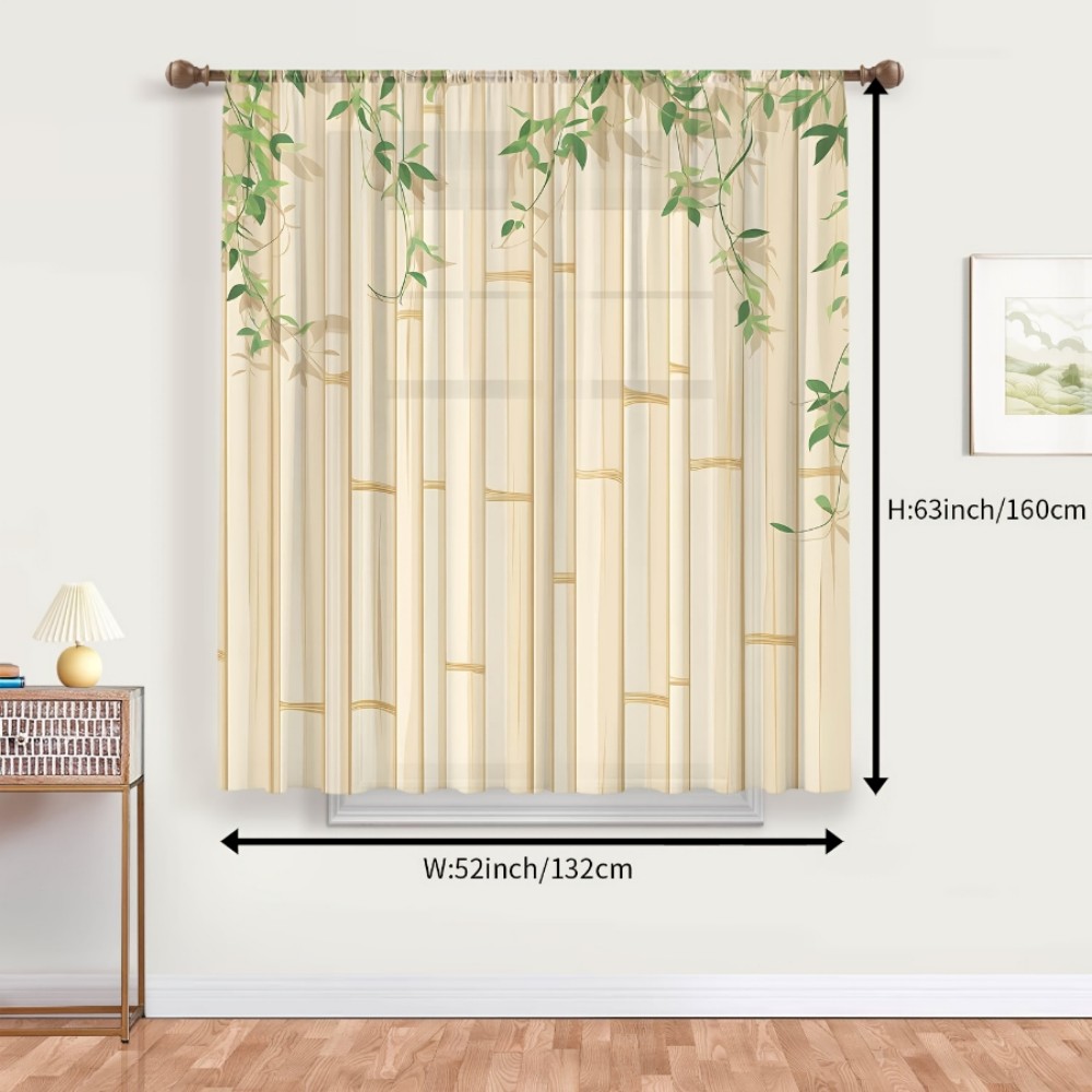 1 Adet Şeffaf Perde Bambu Yeşi - Curtain Rods incelemesi ve fiyatı