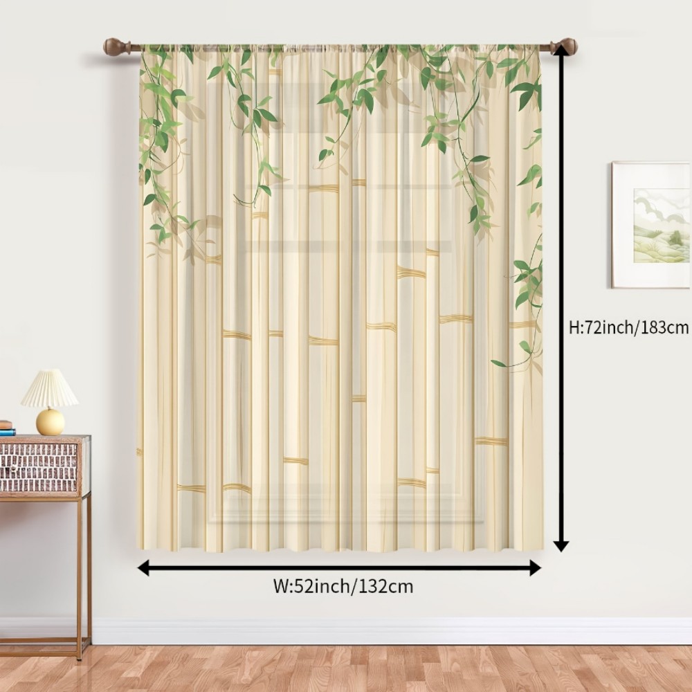 1 Adet Şeffaf Perde Bambu Yeşi - Curtain Rods incelemesi ve fiyatı